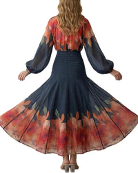 Amanda Royal 2Pc Blouse & Skirt Set