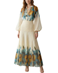 Amanda Royal Amanda Royal 2Pc Blouse & Skirt Set