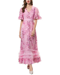 Amanda Royal Maxi Dress
