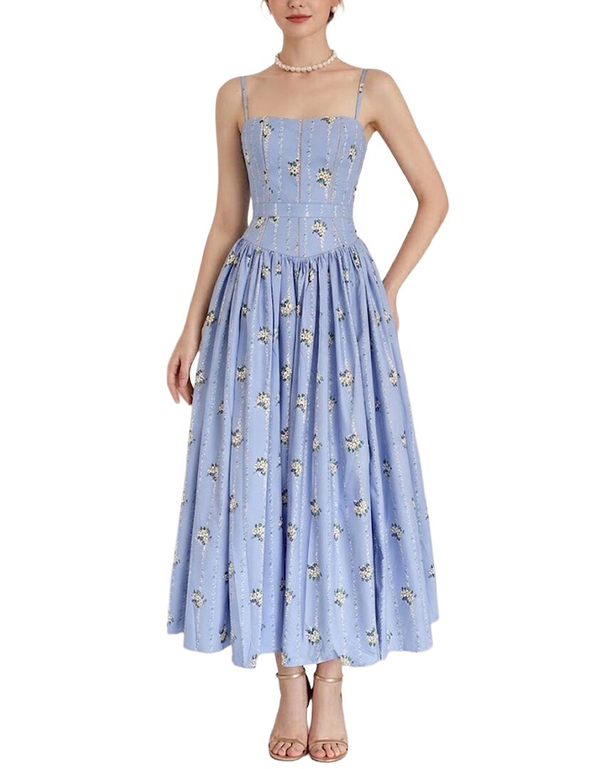 Amanda Royal Midi Dress