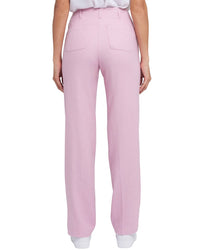 Nydj Marilyn Pink Nectar Linen-Blend Trouser