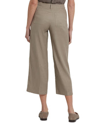 Nydj Cargo Saddlewood Linen-Blend Crop Jean