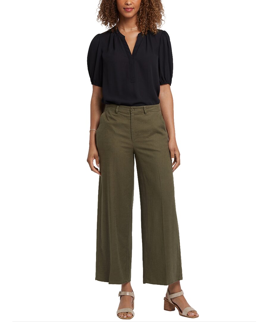 Nydj Morgan Bay Leaf Linen-Blend Trouser