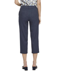 Nydj Utility Oxford Navy Linen-Blend Pant Jean