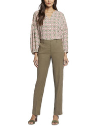 Nydj Marilyn Avocado Linen-Blend Trouser