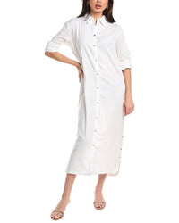POINT Point Linen-Blend Shirtdress