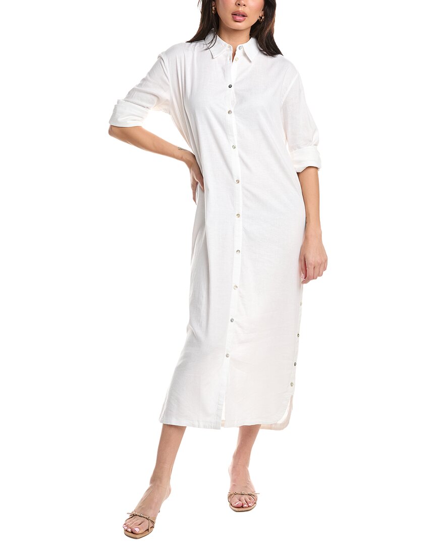 POINT Point Linen-Blend Shirtdress