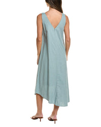 POINT Point Linen-Blend V-Neck Dress