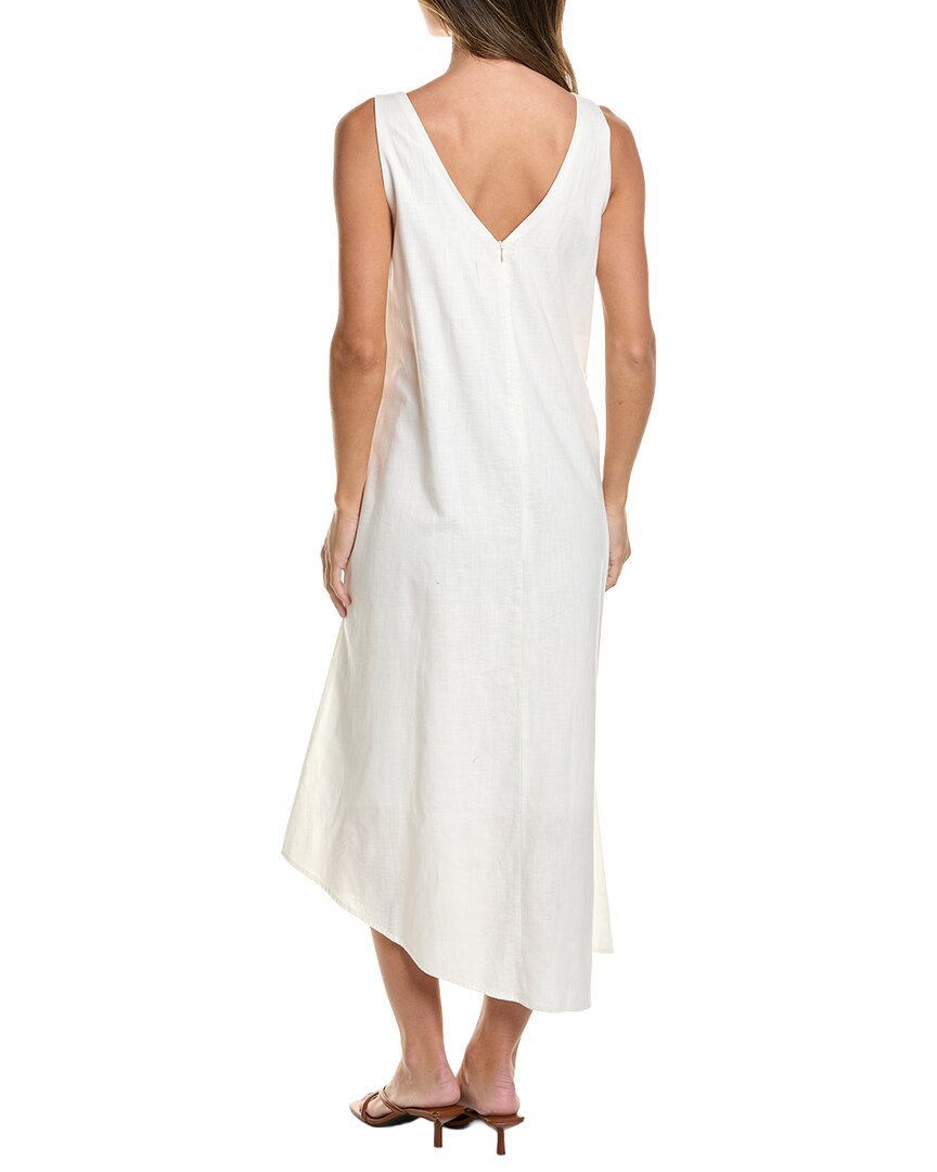 POINT Point Linen-Blend V-Neck Dress