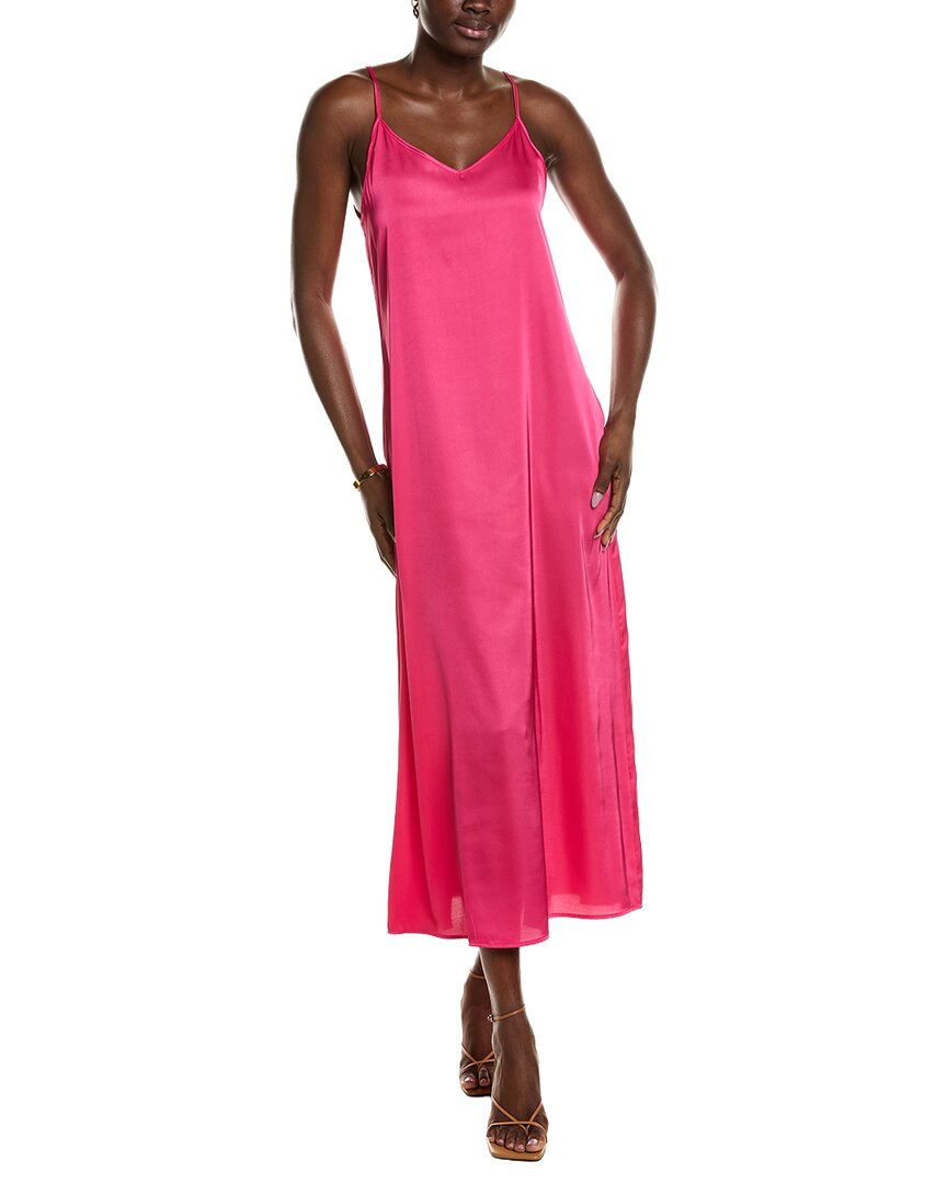 POINT Point Satin Slip Dress