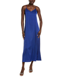 POINT Point Satin Slip Dress