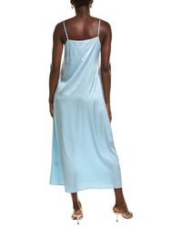 POINT Point Satin Slip Dress