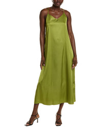 POINT Point Satin Slip Dress