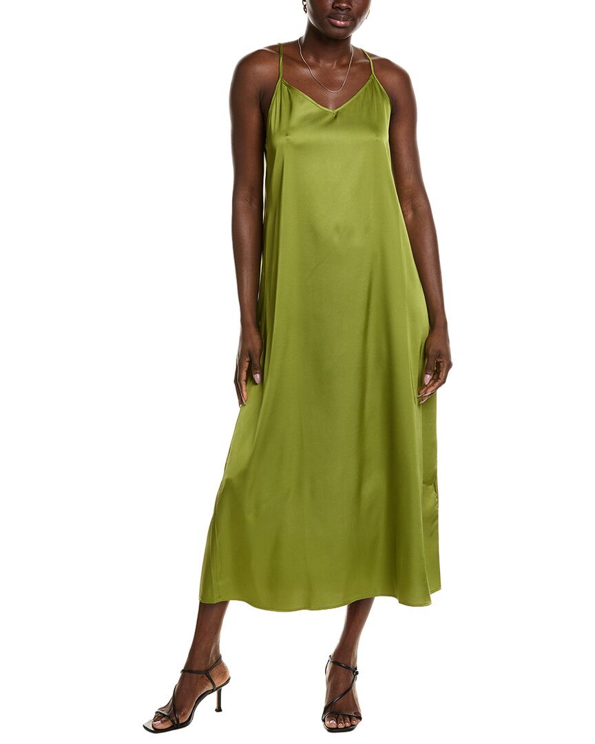 POINT Point Satin Slip Dress