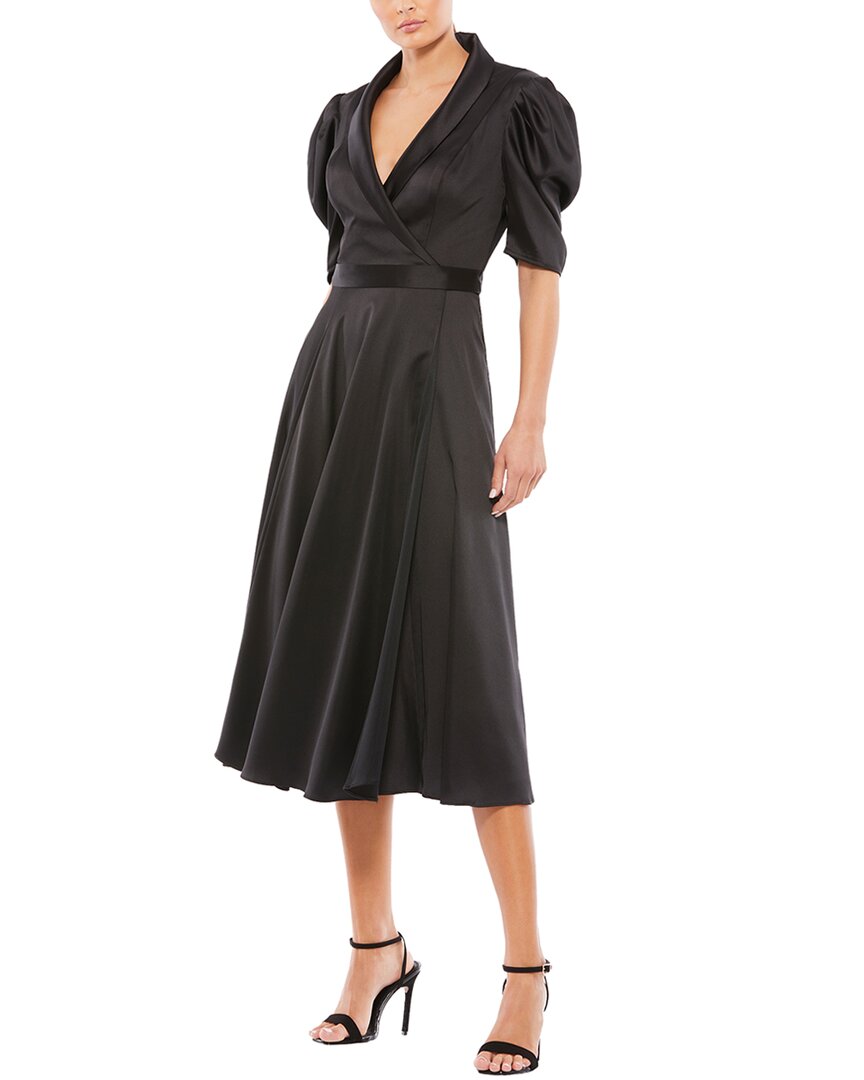 Mac Duggal Womens Tea Length Dress, 2, Black