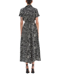 BGL Bgl Sleeveless Linen-Blend Midi Dress