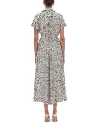 BGL Bgl Linen-Blend Midi Dress