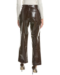 Current/Elliott Faux Leather Animal Embossed Straight Pant