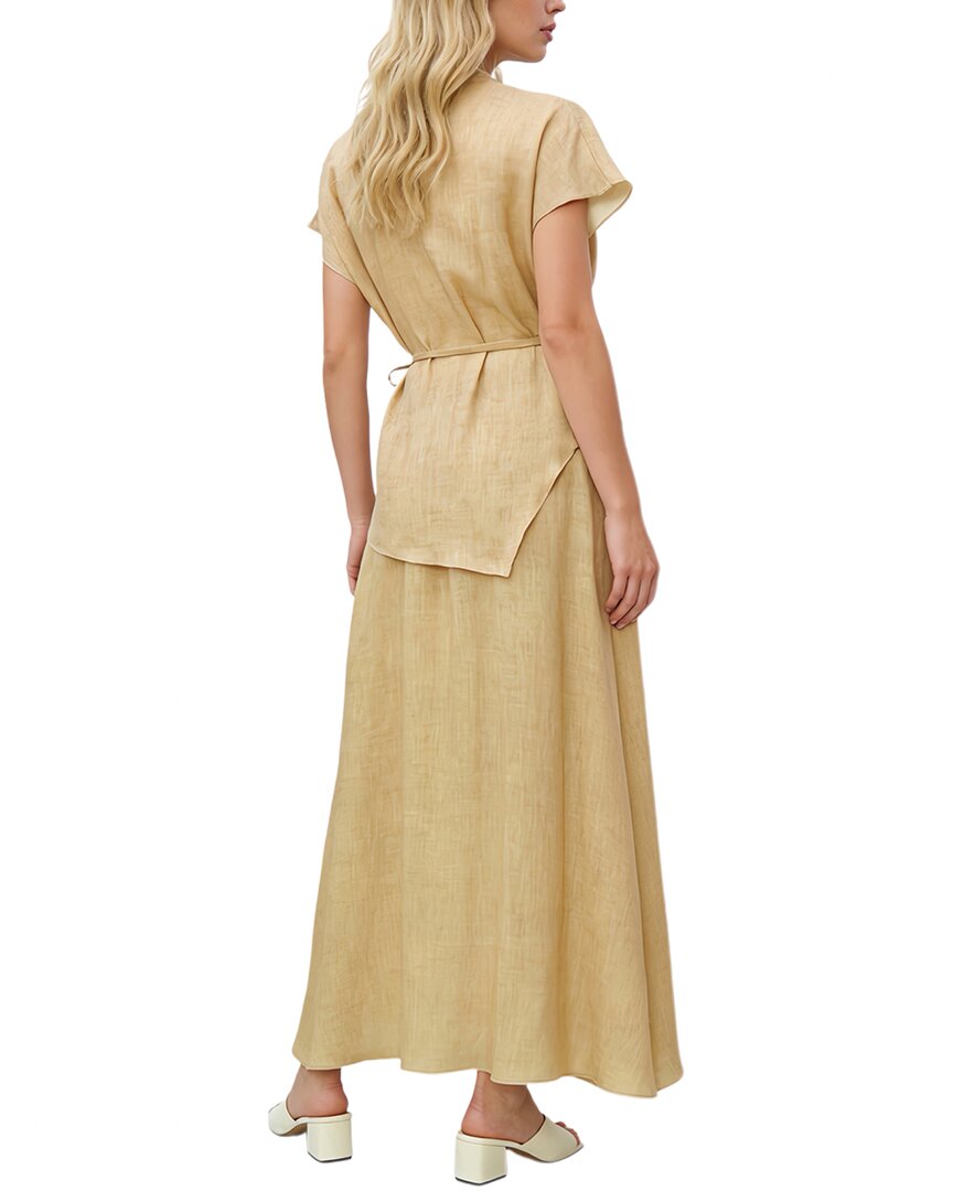 BRC By BURRYCO Brc By Burryco Short Sleeve Silk-Blend Midi Dress