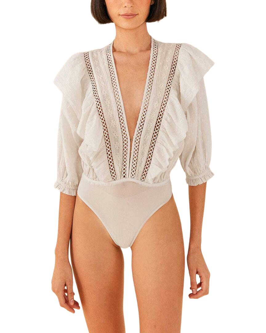 FARM Rio Farm Rio Off-White Lace Bodysuit