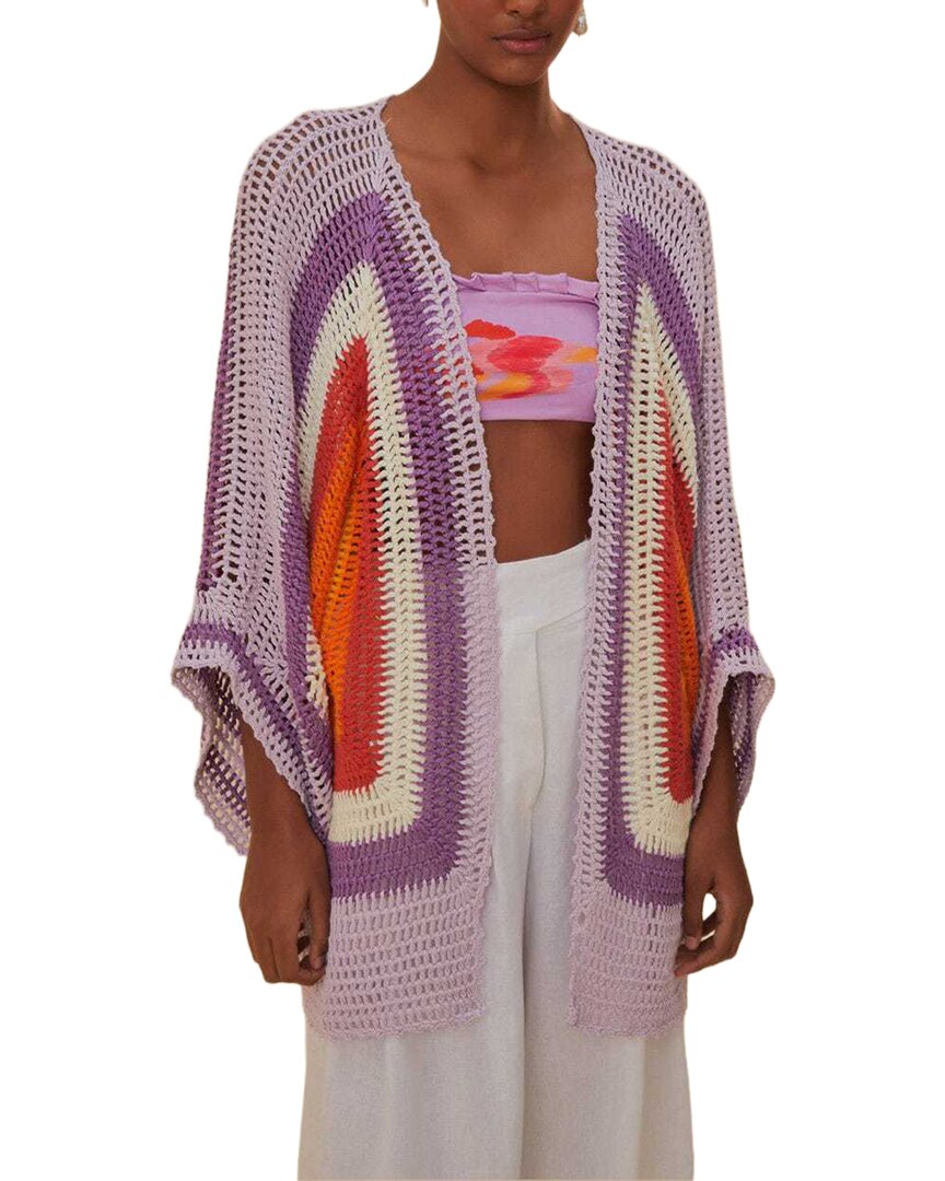 FARM Rio Farm Rio Sunset Crochet Square Kimono