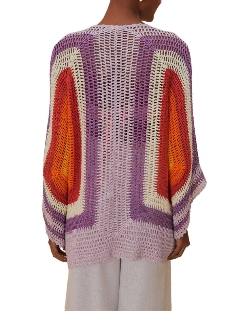 FARM Rio Farm Rio Sunset Crochet Square Kimono