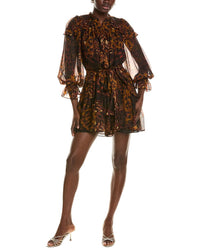 Marchesa Marchesa Notte Silk-Blend Mini Dress