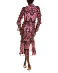 Marchesa Marchesa Notte Silk-Blend Midi Dress