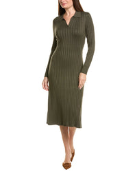 Sharagano Long Sleeve Midi Dress