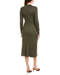Sharagano Long Sleeve Midi Dress