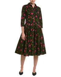 Samantha Sung Samantha Sung Amber Petite Flora Midi Shirtdress