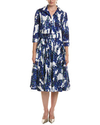 Samantha Sung Samantha Sung Amber Wisteria Bloom Midi Shirtdress