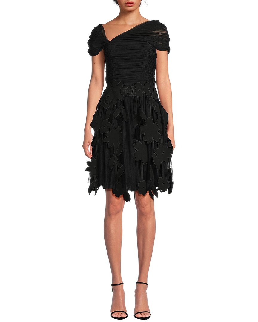 Shani Crepe Laser Cut Florals Dress