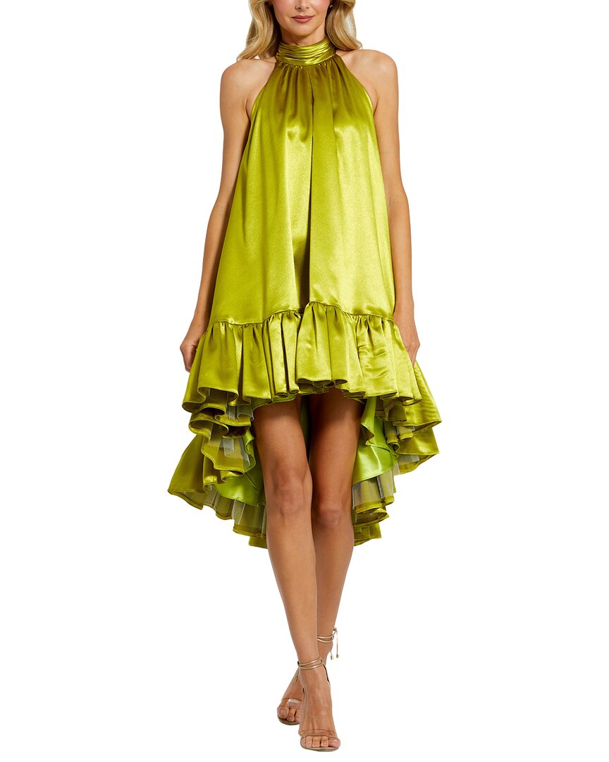 Mac Duggal Mac Duggal High Neck Satin Mini Dress