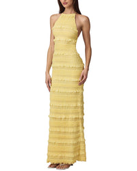 TEODORA Teodora Womens  Maxi Dress, 6, Yellow