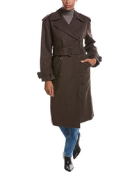susana monaco Susana Monaco Double Knit Trench Coat