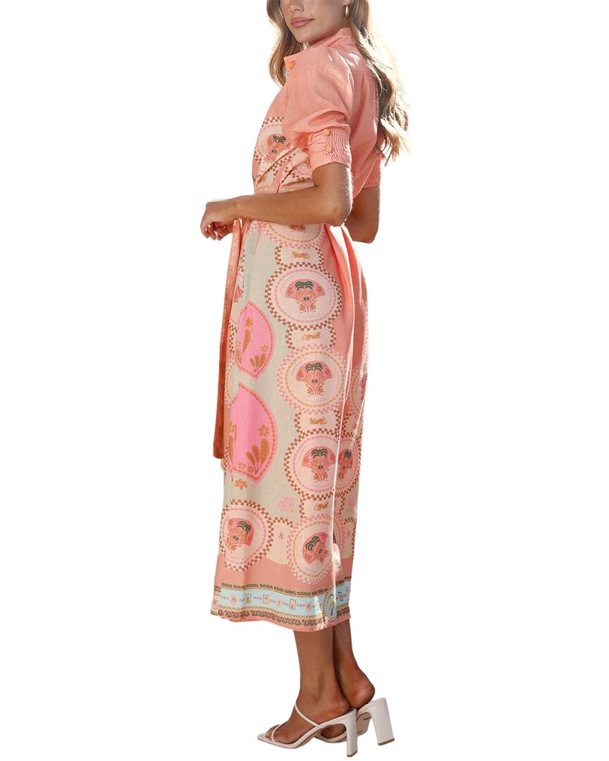 LEON GORI Leon Gori Short Sleeve Midi Dress