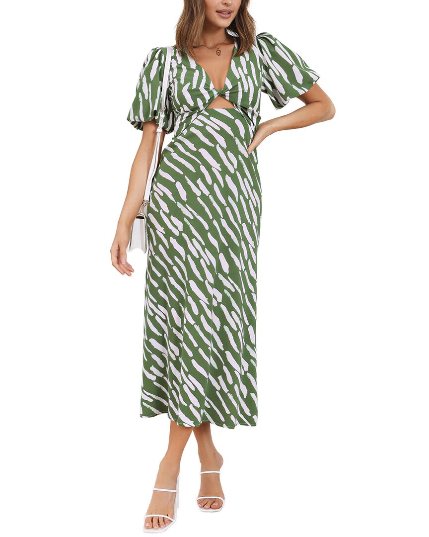 LEON GORI Leon Gori Short Sleeve Midi Dress
