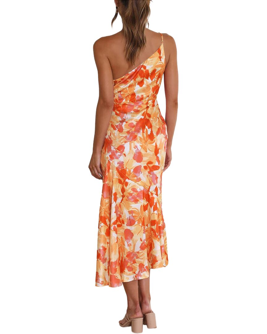Leon Gori One-Shoulder Midi Dress