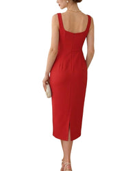 Vincent Sleeveless Midi Dress