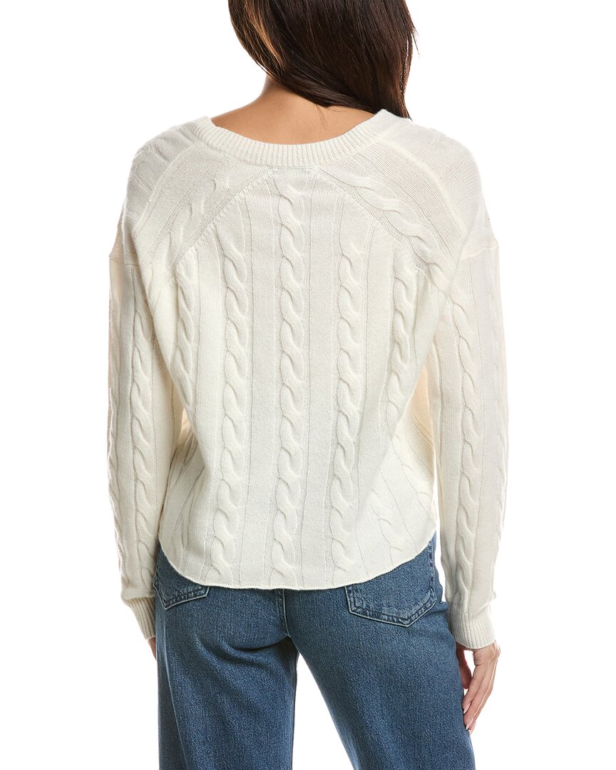 THE CASHMERE PROJECT The Cashmere Project Cropped Cable V Neck Sweater