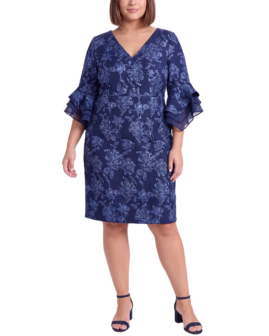 Adrianna Papell Adrianna Papell Plus Surplice Midi Dress