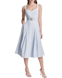 DKNY Dkny Linen-Blend Midi Dress