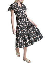 DKNY Dkny Faux Wrap Midi Dress