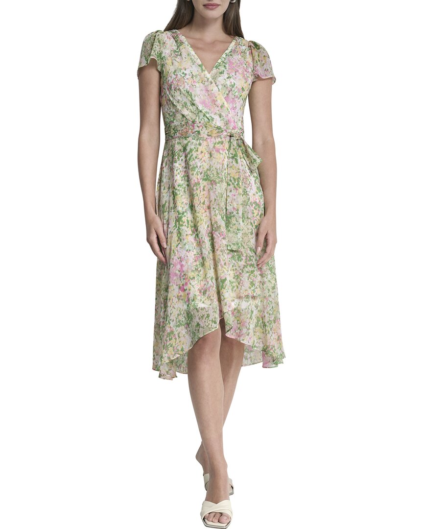 DKNY Dkny Faux Wrap Midi Dress
