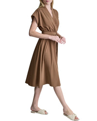 DKNY Dkny Faux Wrap Midi Dress