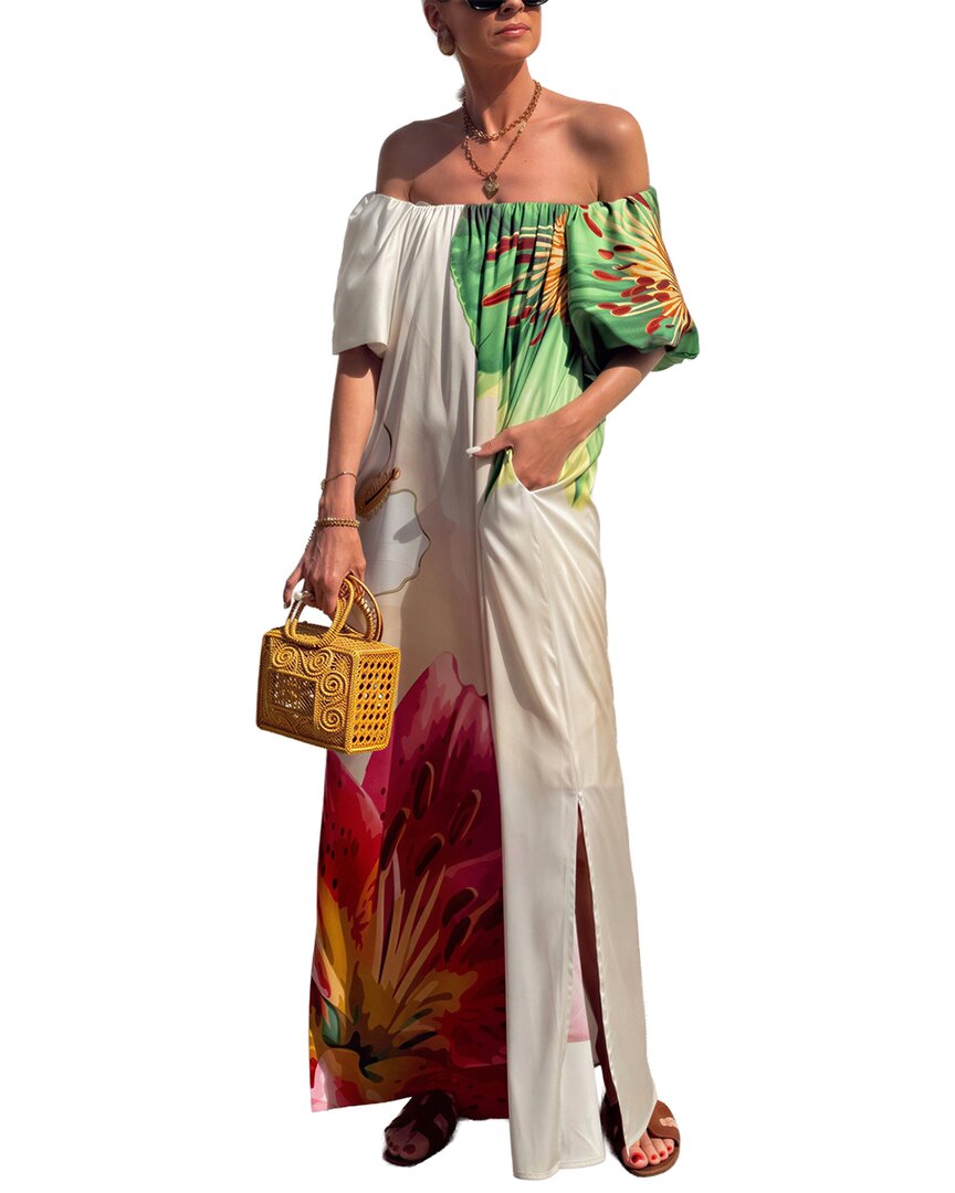 OLOEY Oloey Off-The-Shoulder Maxi Dress