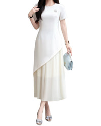 Burryco Short Sleeve Midi Dress