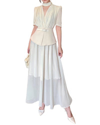 Burryco Short Sleeve Maxi Dress