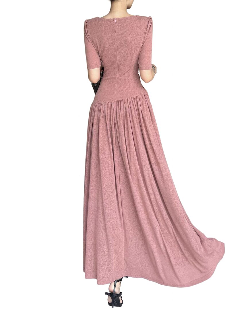 BURRYCO Burryco Short Sleeve Solid Maxi Dress
